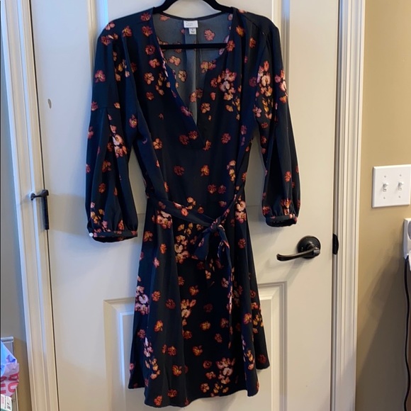 a new day Dresses & Skirts - Black Floral Tie Waist Dress